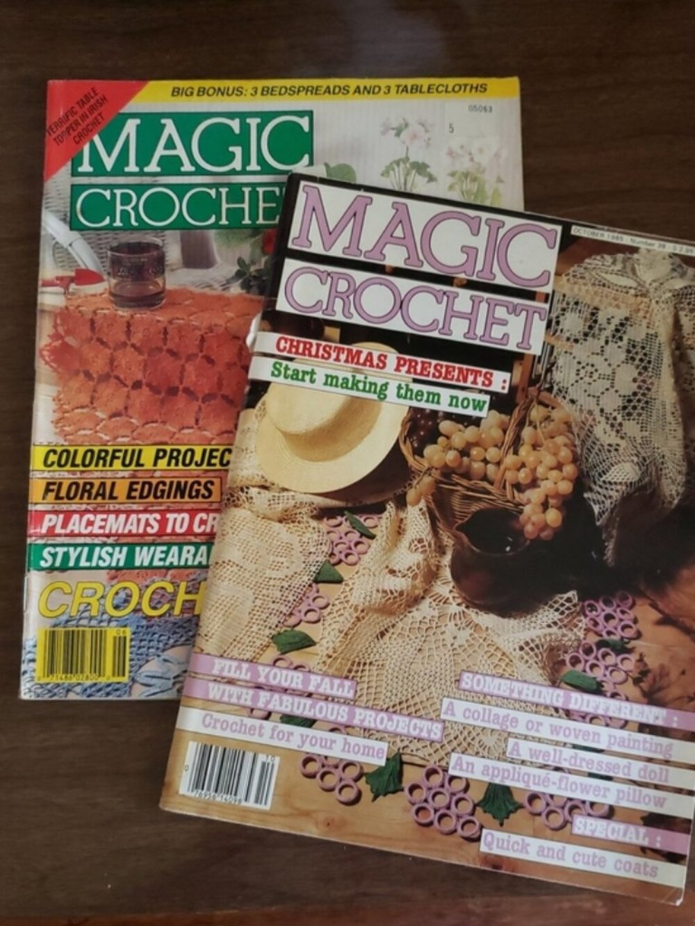 2 Magic Crochet Magazines 1985 & 1993, Numbers 38 and 84